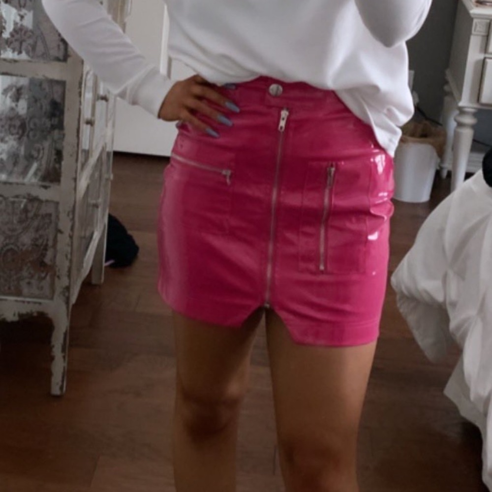 Faux Leather Mini Skirt